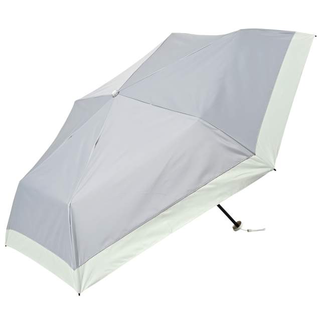 一級遮光 晴雨兼用日傘 折畳傘 ソラニバイカラー 軽量50cm GY 【直送品】 返品・キャンセル・他商品と同時購入は不可