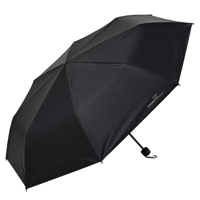 耐風 BIGサイズ UV 晴雨兼用 折たたみ傘 ソラニ ミニ58cm BK 【直送品】 返品・キャンセル・他商品と同時購入は不可