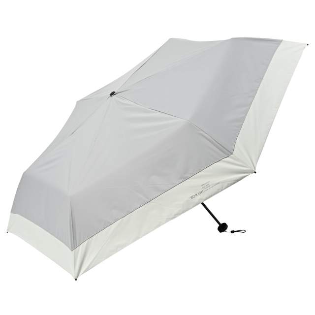 BIGサイズ 晴雨兼用 折畳傘 ソラニ遮光 バイカラー ミニ58cm GY 【直送品】 返品・キャンセル・他商品と同時購入は不可