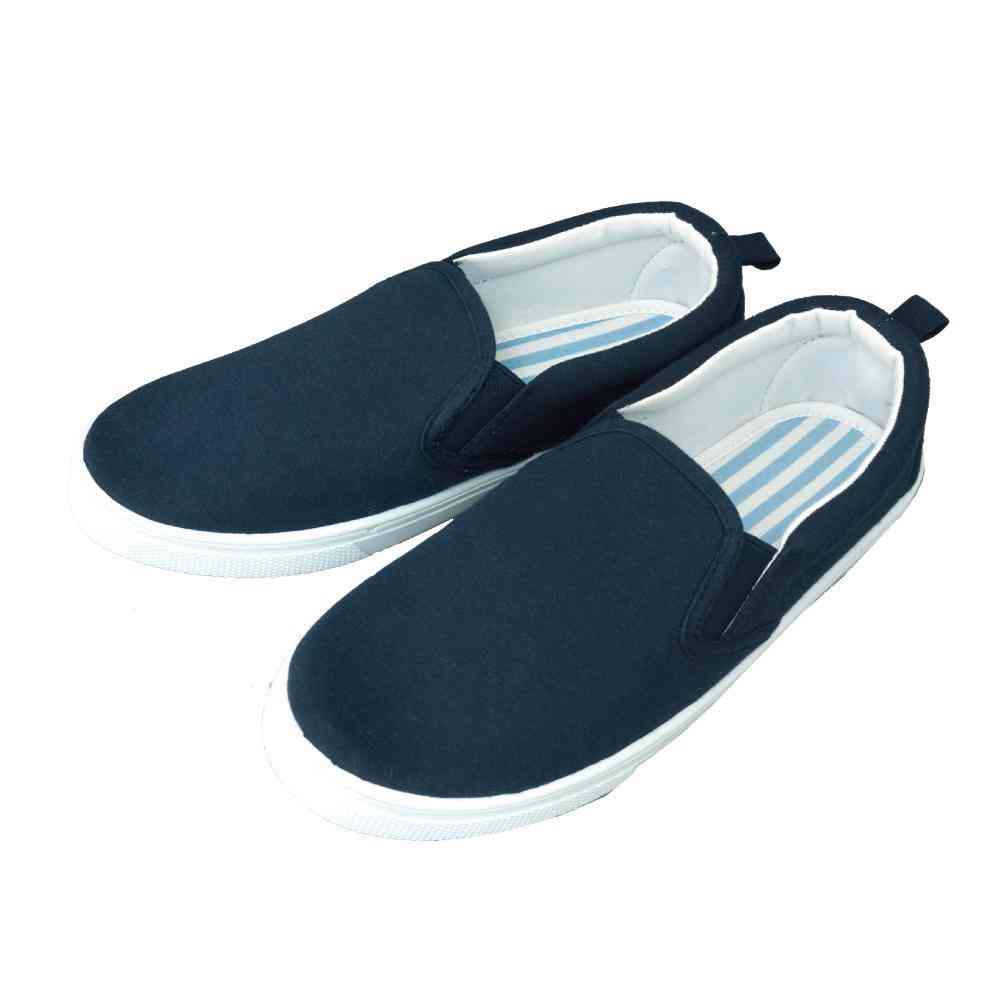 クイン商事 レディーススリッポン スウェットネイビー Lサイズ ネイビー
