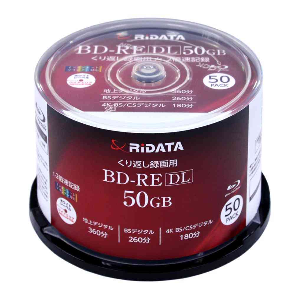 アールアイジャパン RiDATA くり返し録画用 BD-RE DL 50GB ホワイトプリンタブル 片面2層 1-2倍速 50枚