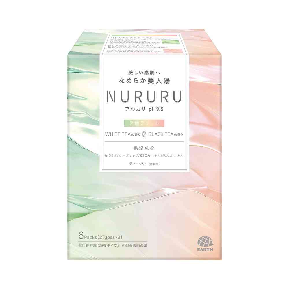 アース製薬 NURURU ヌルル ホワイトティーの香り&ブラックティーの香り 6包