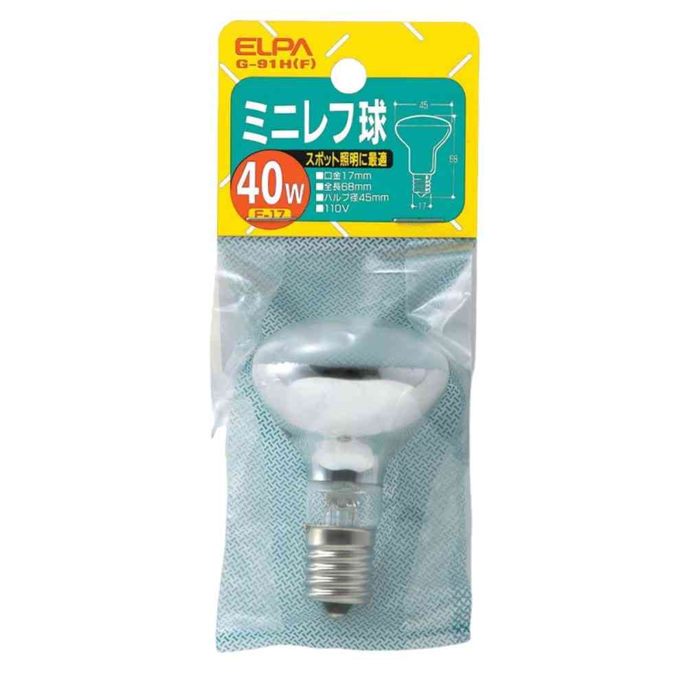 エルパ ELPA ミニレフ球 40W E17 G-91H