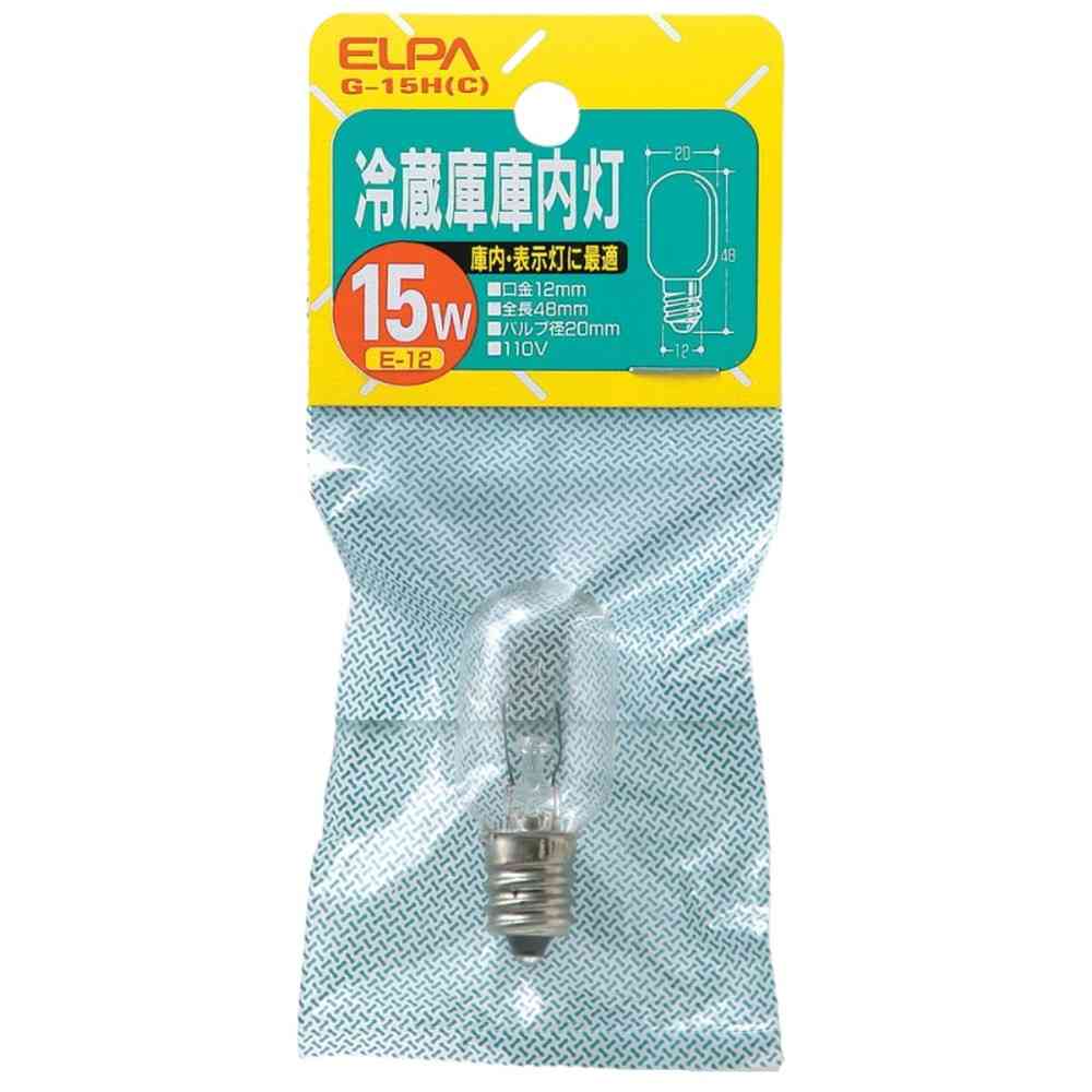 エルパ ELPA 冷蔵庫庫内灯 15W クリア E12 G-15H(C)