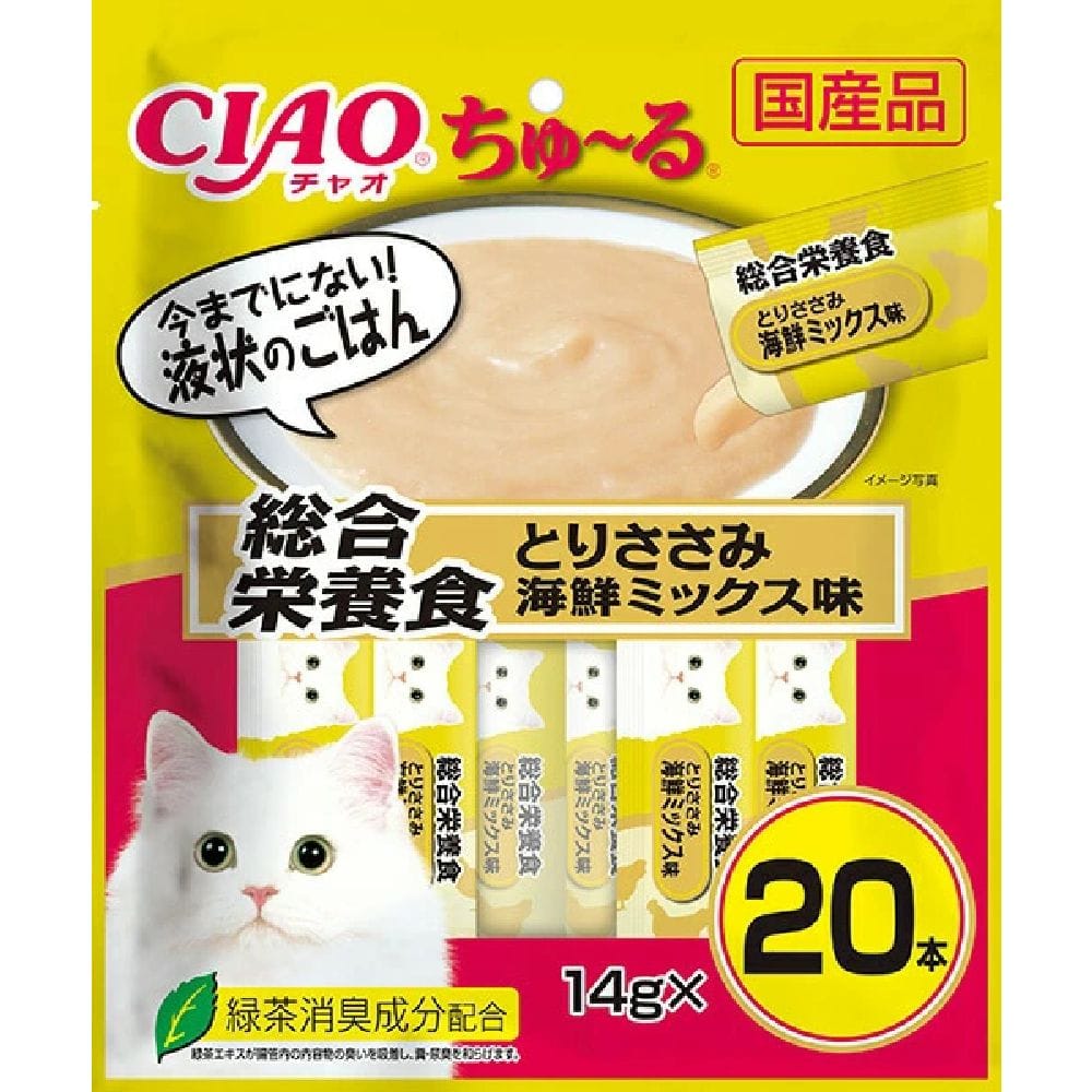 ちゅーる総合栄養食とりささみ海鮮ミックス味 14g×20P