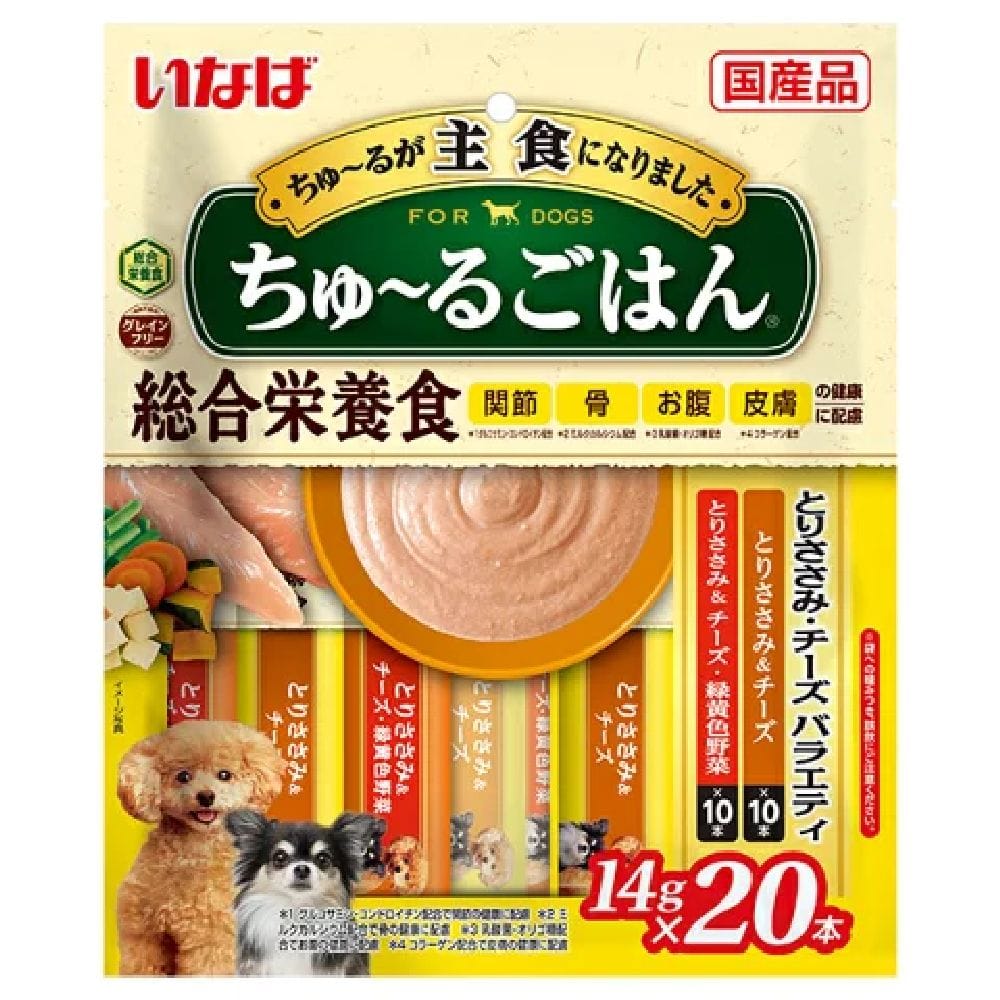 いなばちゅーるごはんとりささみ・チーズバラエティ 14g×20P