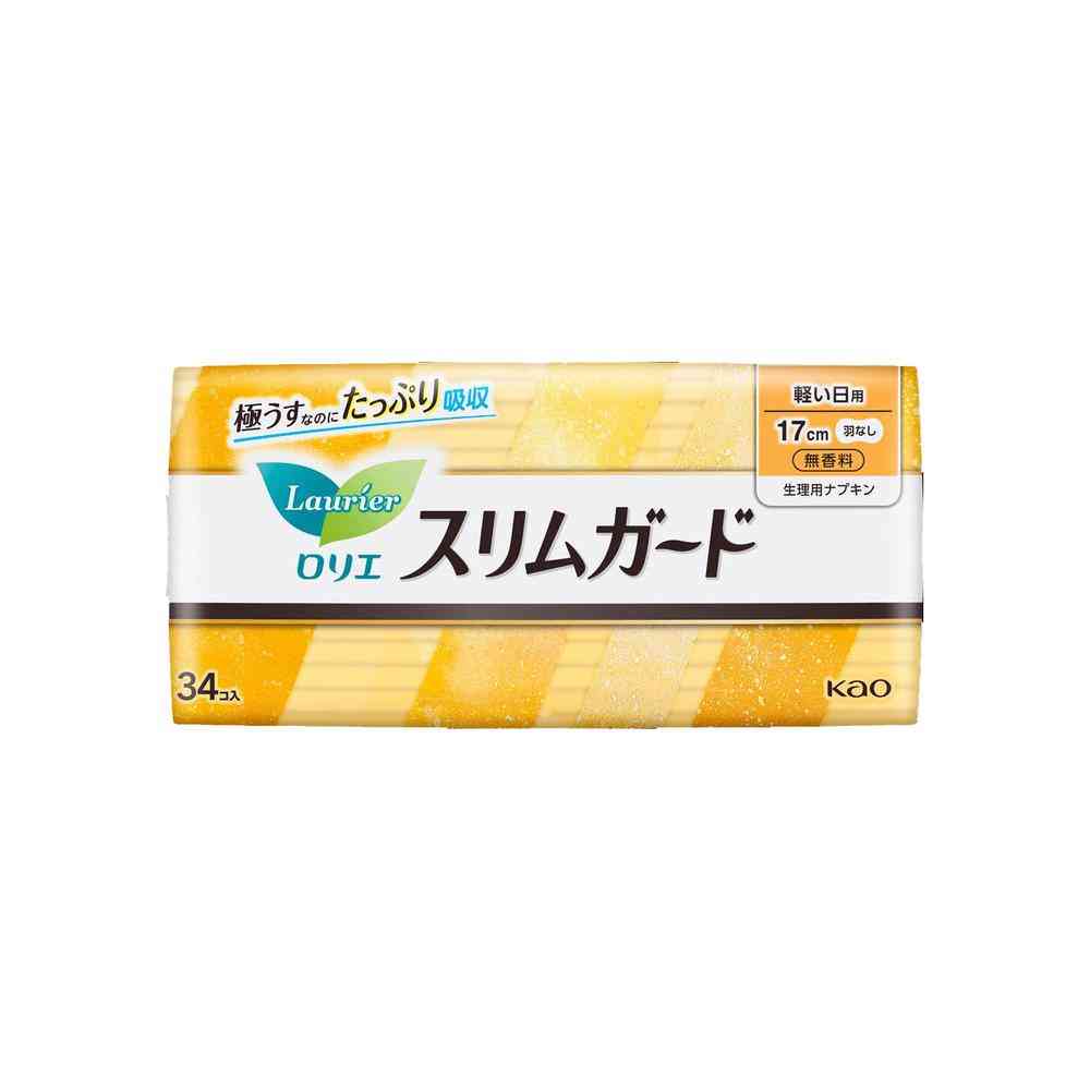 花王 ロリエ スリムガード 軽い日用 17cm 羽なし 34個