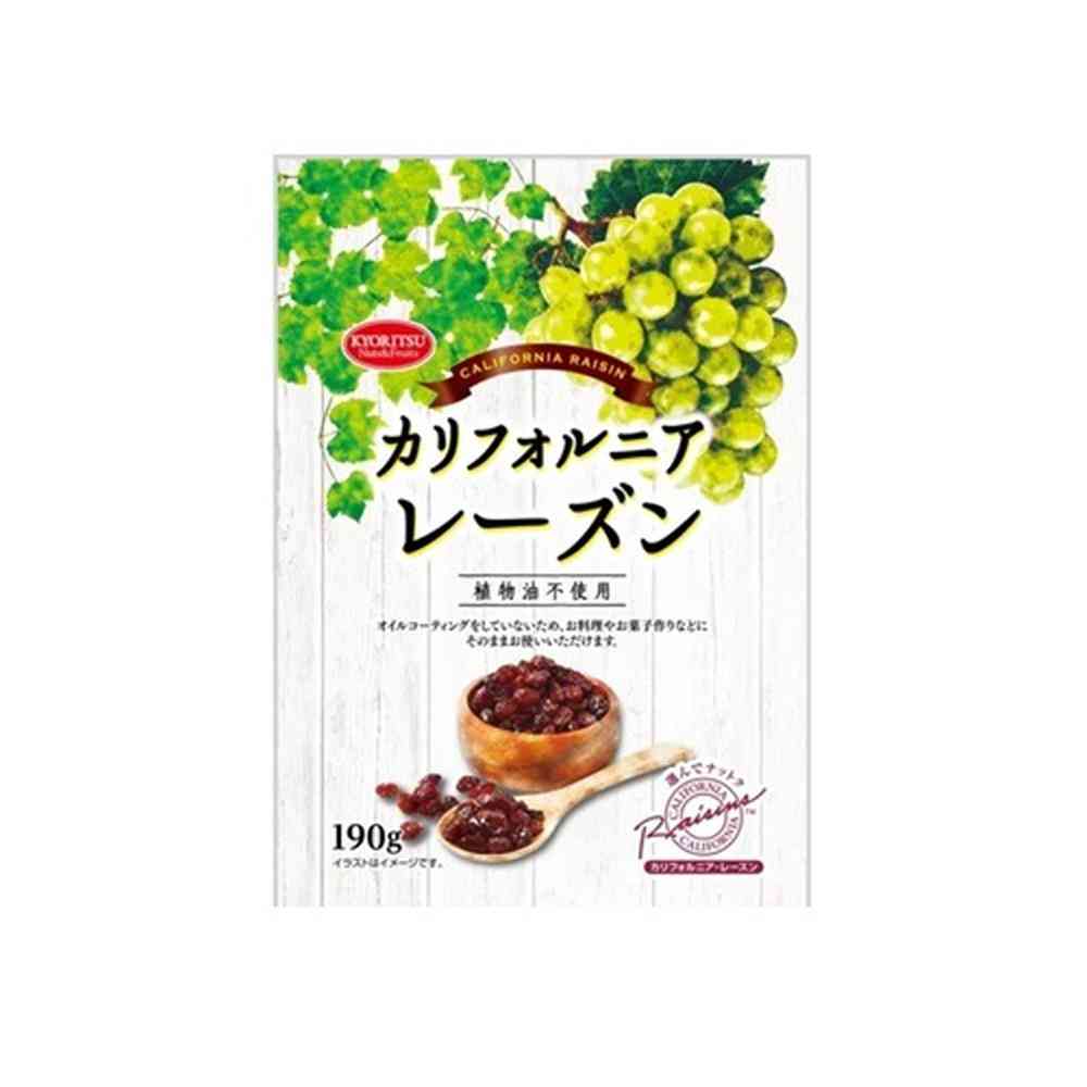 ◆共立 カルフォルニアレーズン植物油不使用 190g【12個セット】