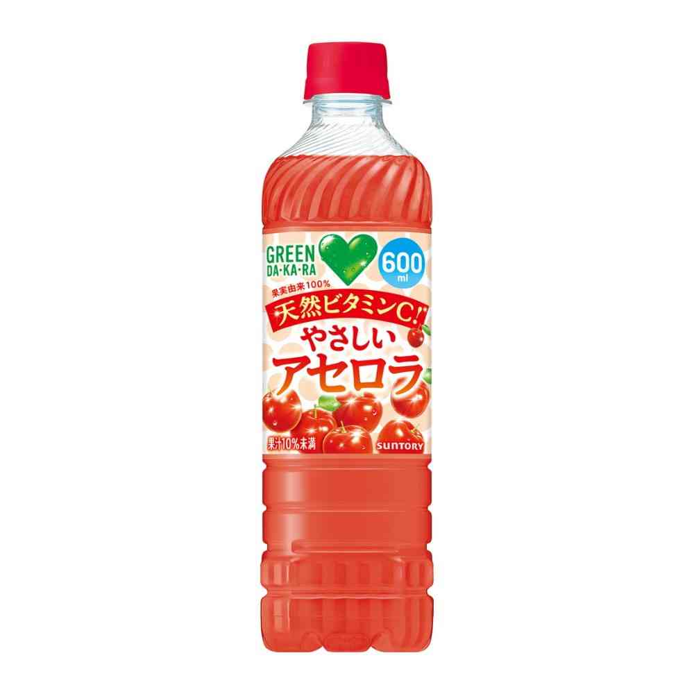 ◆サントリー GREEN DA・KA・RA やさしいアセロラ600ml【24個セット】