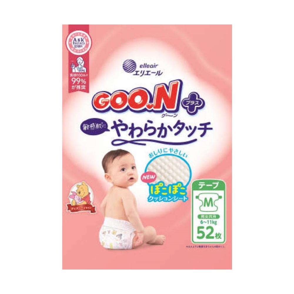 大王製紙 グーンプラス 敏感肌にやわらかタッチ M 52枚