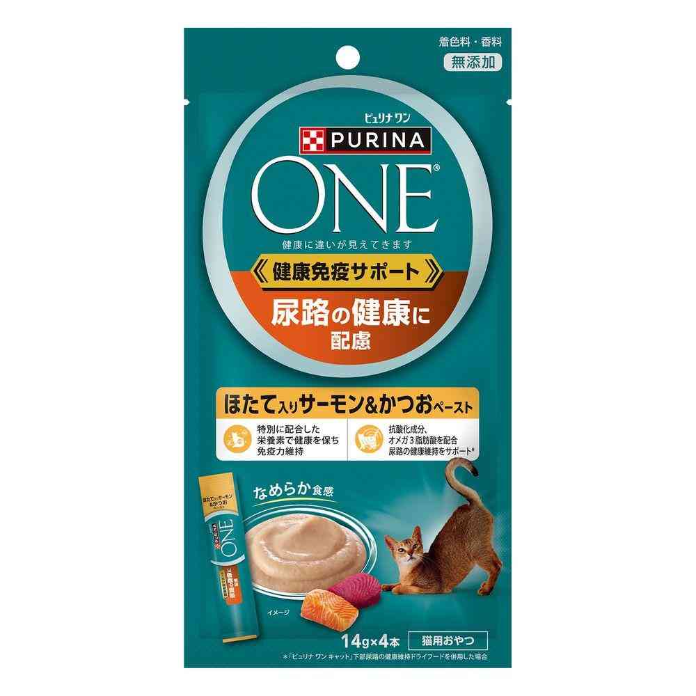 ネスレ日本 ピュリナ ワン キャット おやつ 尿路の健康に配慮 ほたて入りサーモン&かつおペースト 56g
