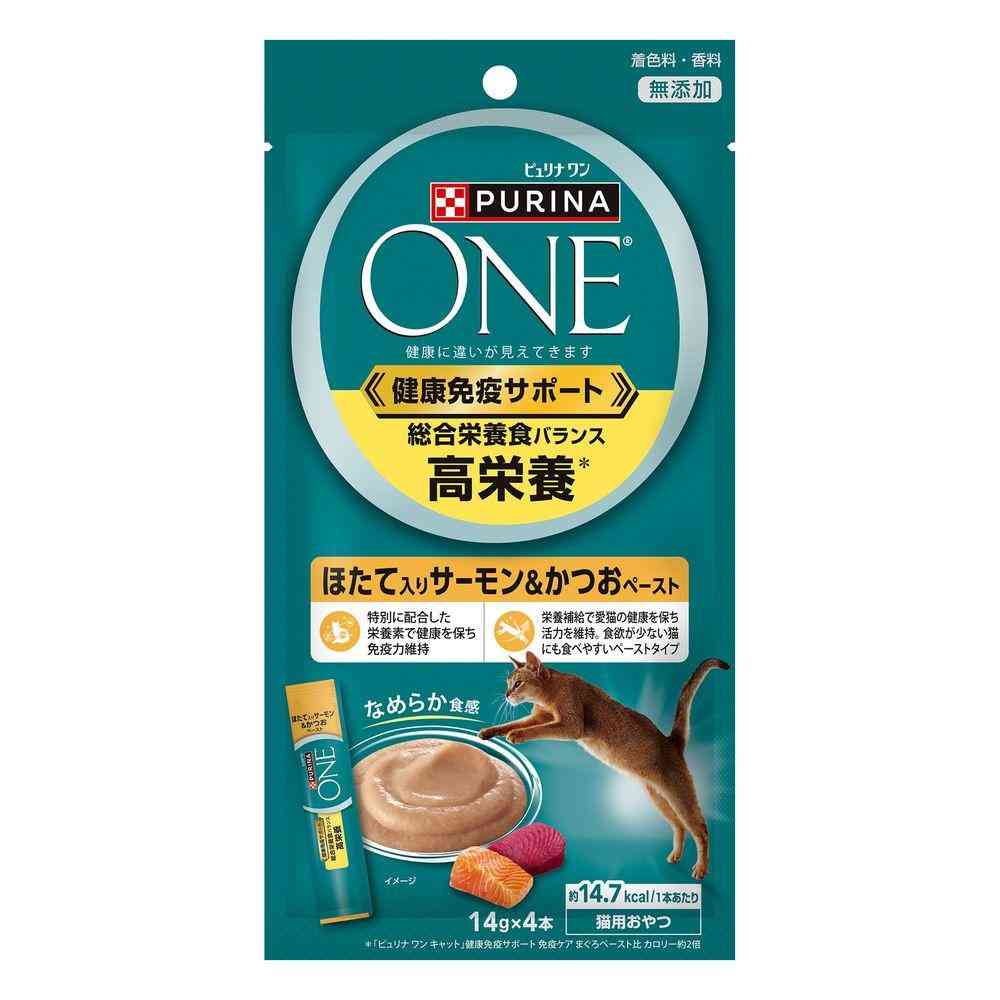 ネスレ日本 ピュリナ ワン キャット おやつ 総合栄養食バランス 高栄養 ほたて入りサーモン&かつおペースト 56g