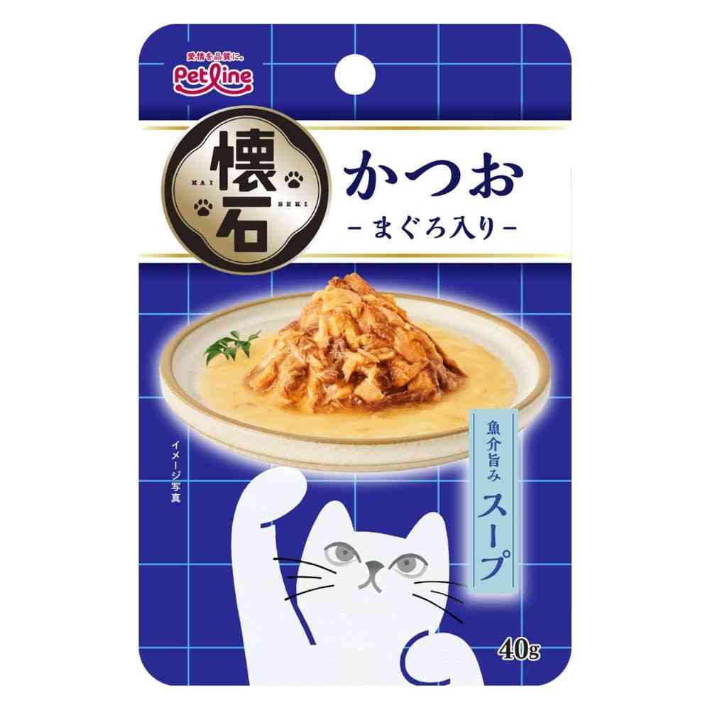 ペットライン 懐石 レトルト スープ かつお-まぐろ入り-40g