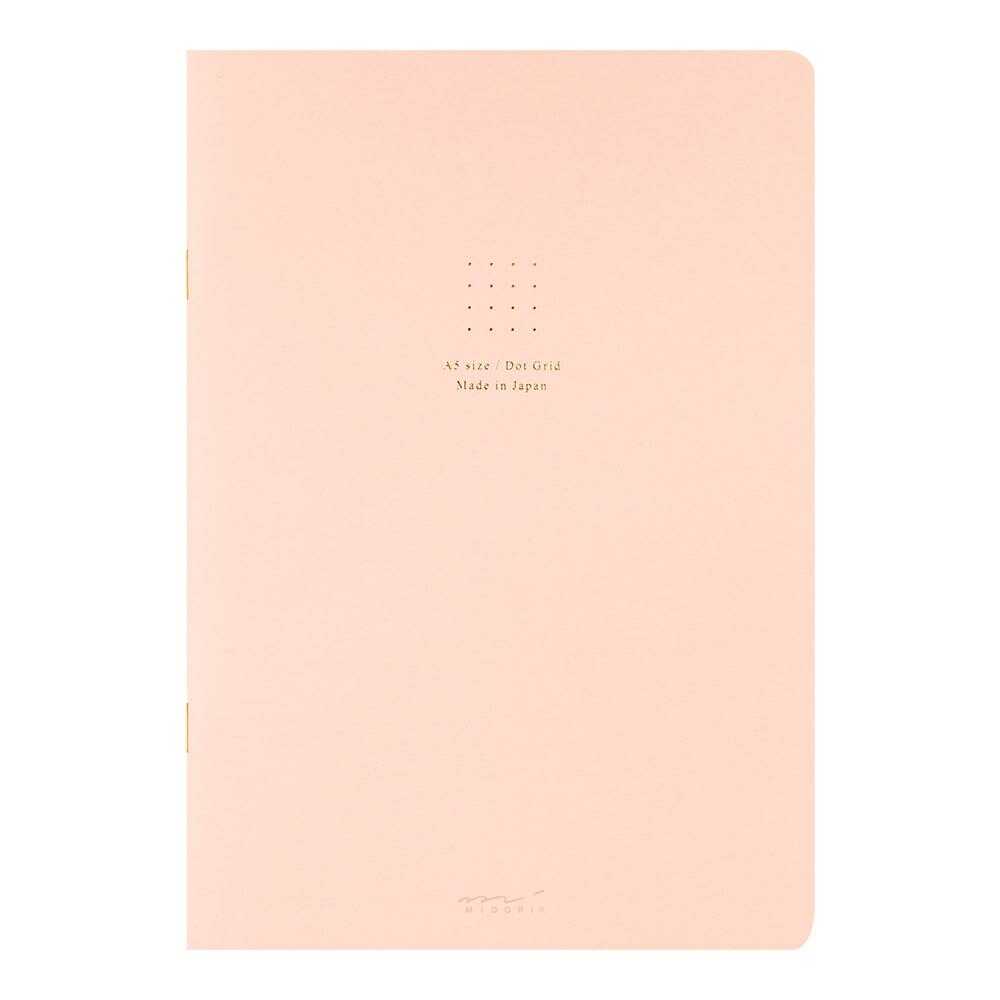 ミドリ ノート<A5> カラー ドット方眼 ピンク 1冊 ピンク