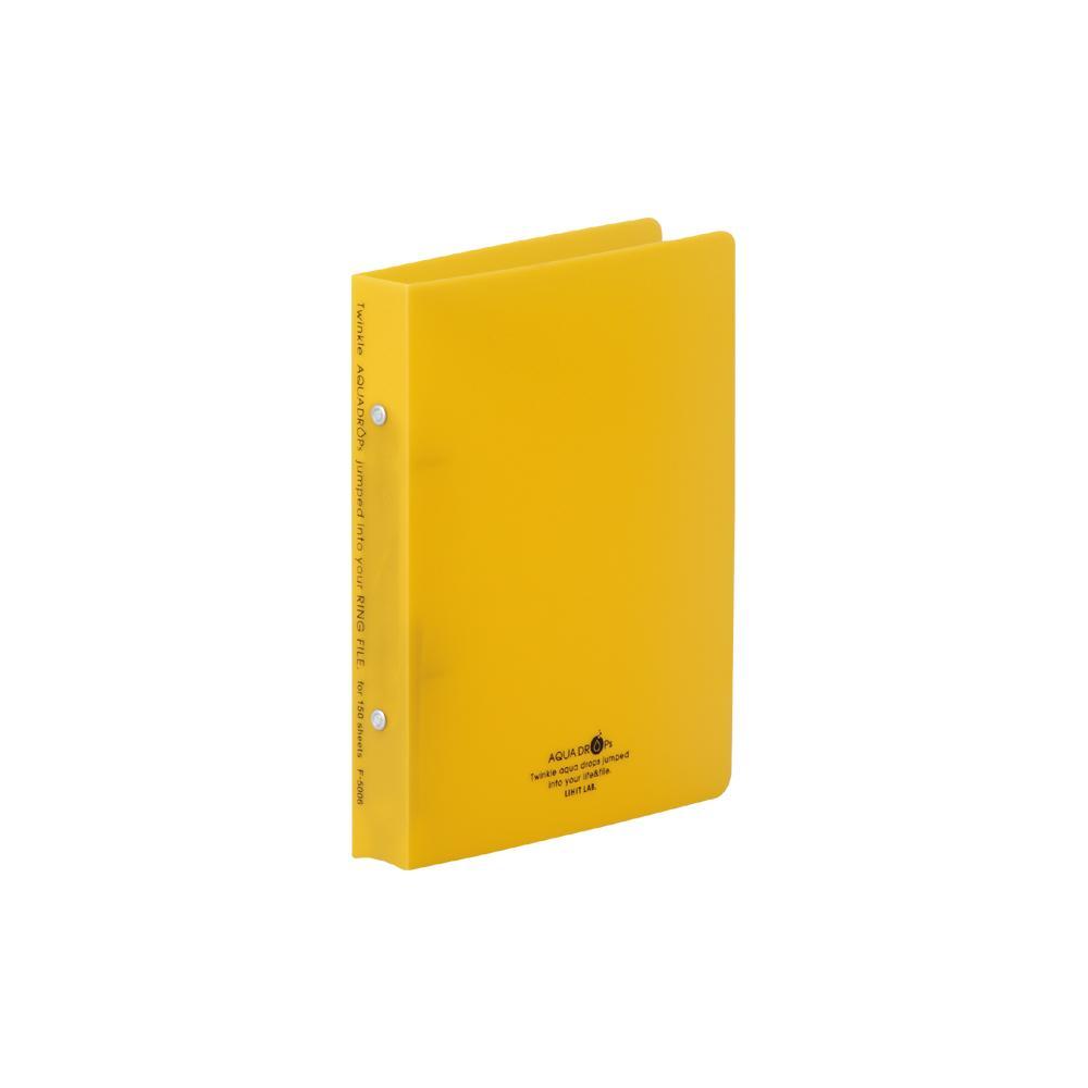 LIHIT LAB. AQUA DROPs リングファイル ツイストリング A5 黄 1冊 黄