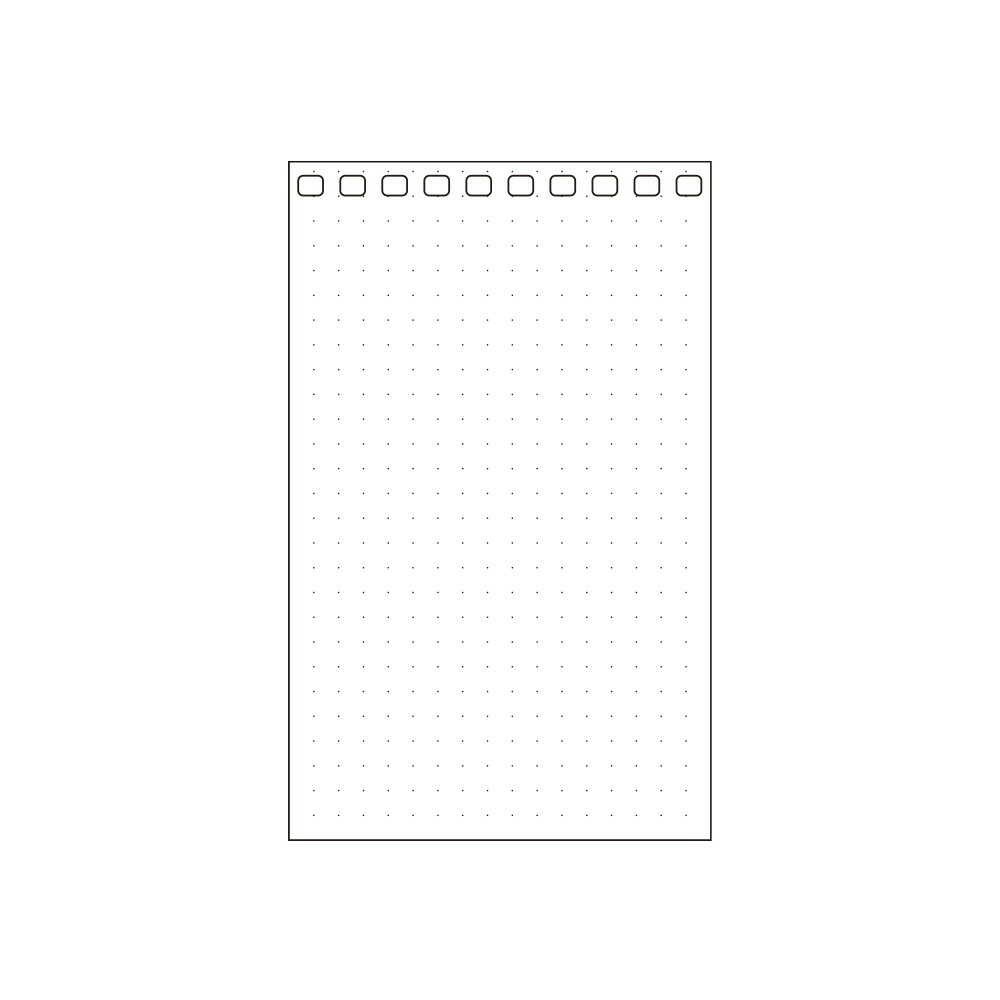 リヒトラブ オープンリングノート・ツイストノート<適合リーフ・ドット方眼罫> メモLサイズ 40枚