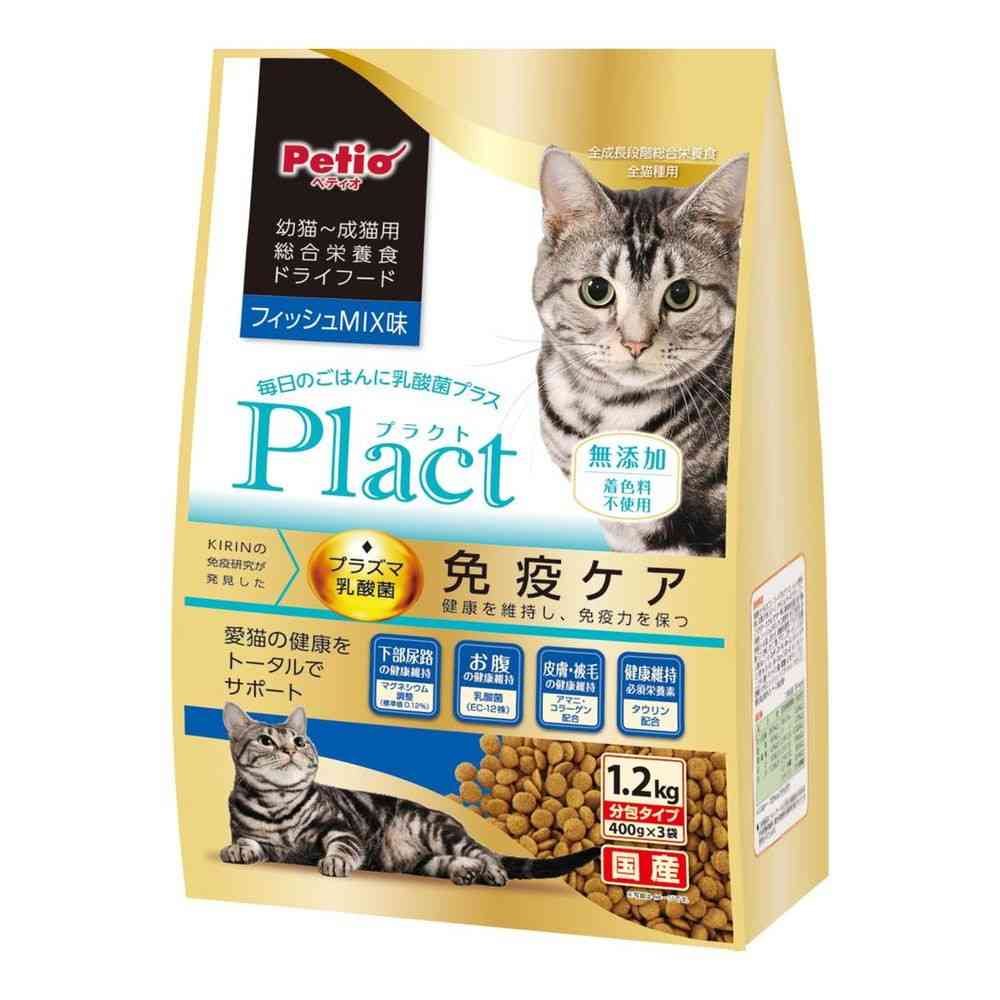 ペティオ プラクト キャット ドライフード 幼猫~成猫用 フィッシュミックス味 1.2kg