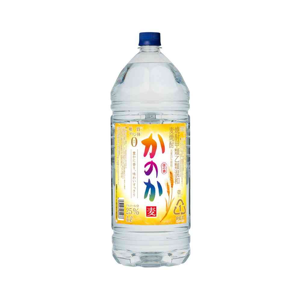 アサヒ 麦焼酎 かのか 25度 ペットボトル4000ml【4個セット】