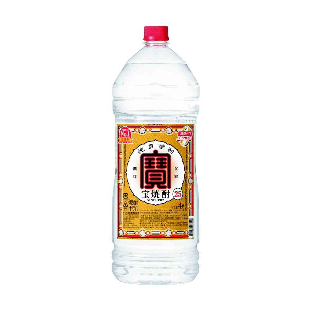 宝酒造 25%宝焼酎ペット4000ml【8個セット】