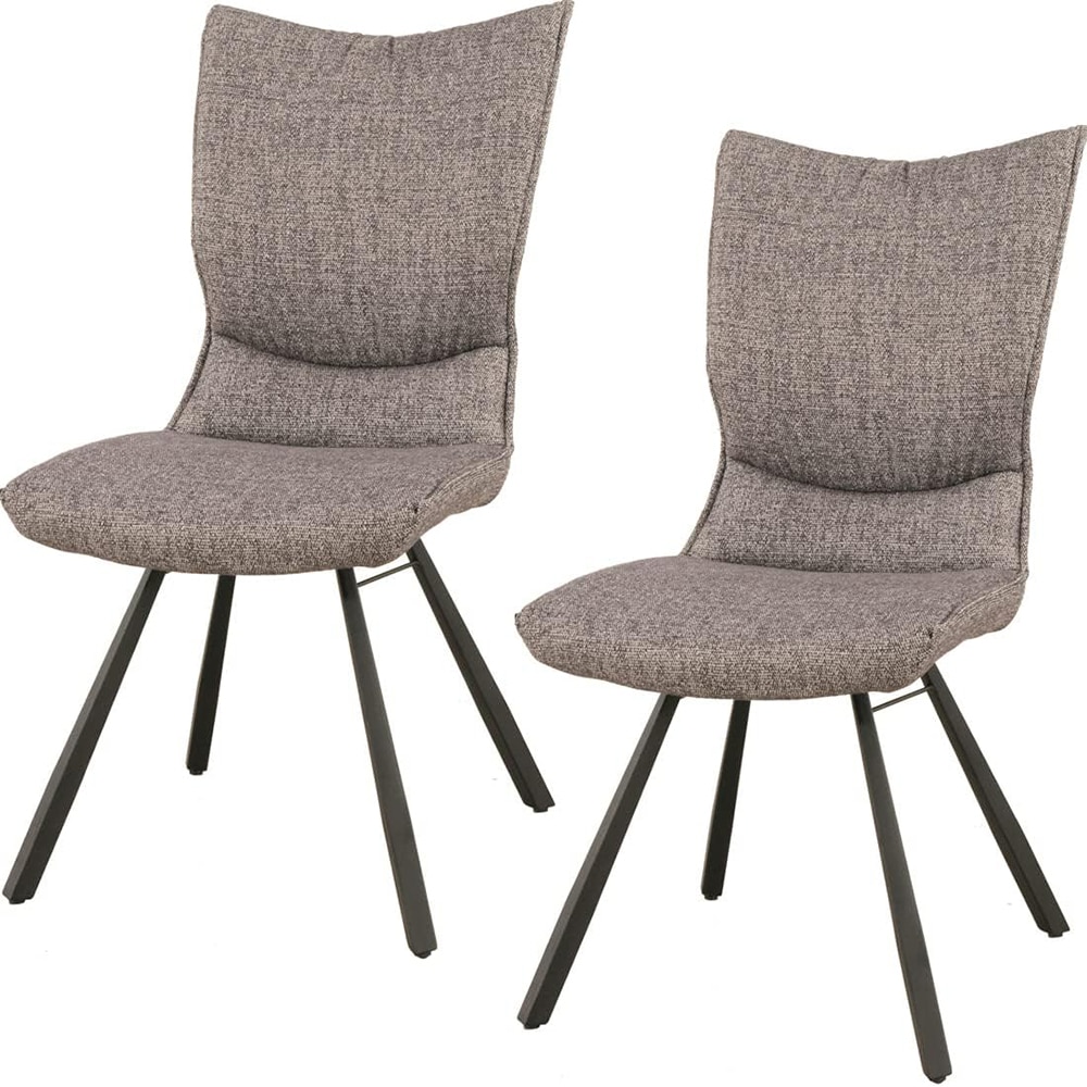 ダイニングチェア Poare ダークグレー 2脚 【直送品】 返品・キャンセル・他商品と同時購入は不可