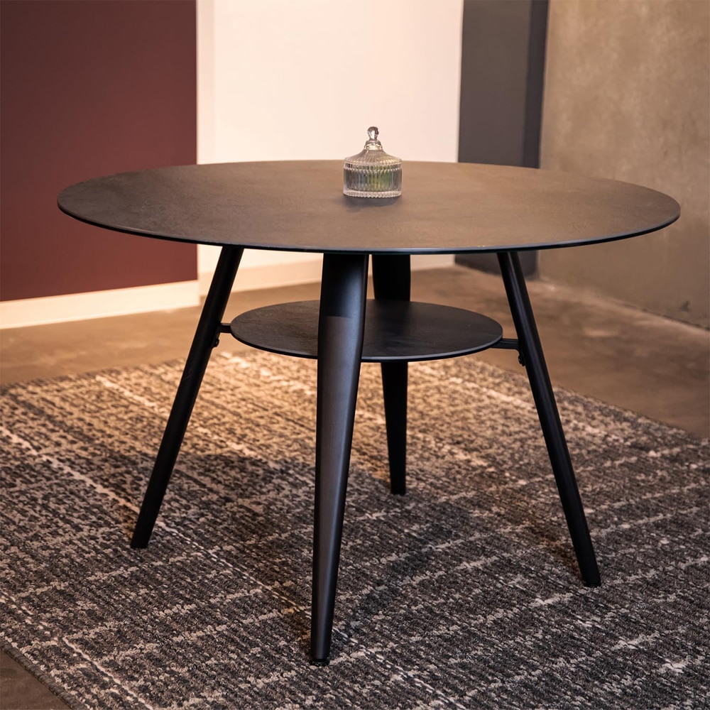 サークルテーブル Olbia ストームグレー 110 メーカー直送 ▼返品・キャンセル不可【他商品との同時購入不可】