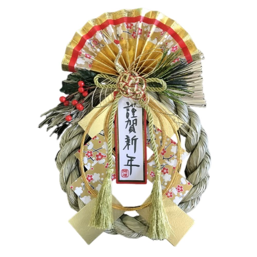 正月飾り 秀〆 リース(金寿春)▼返品不可 1個入り