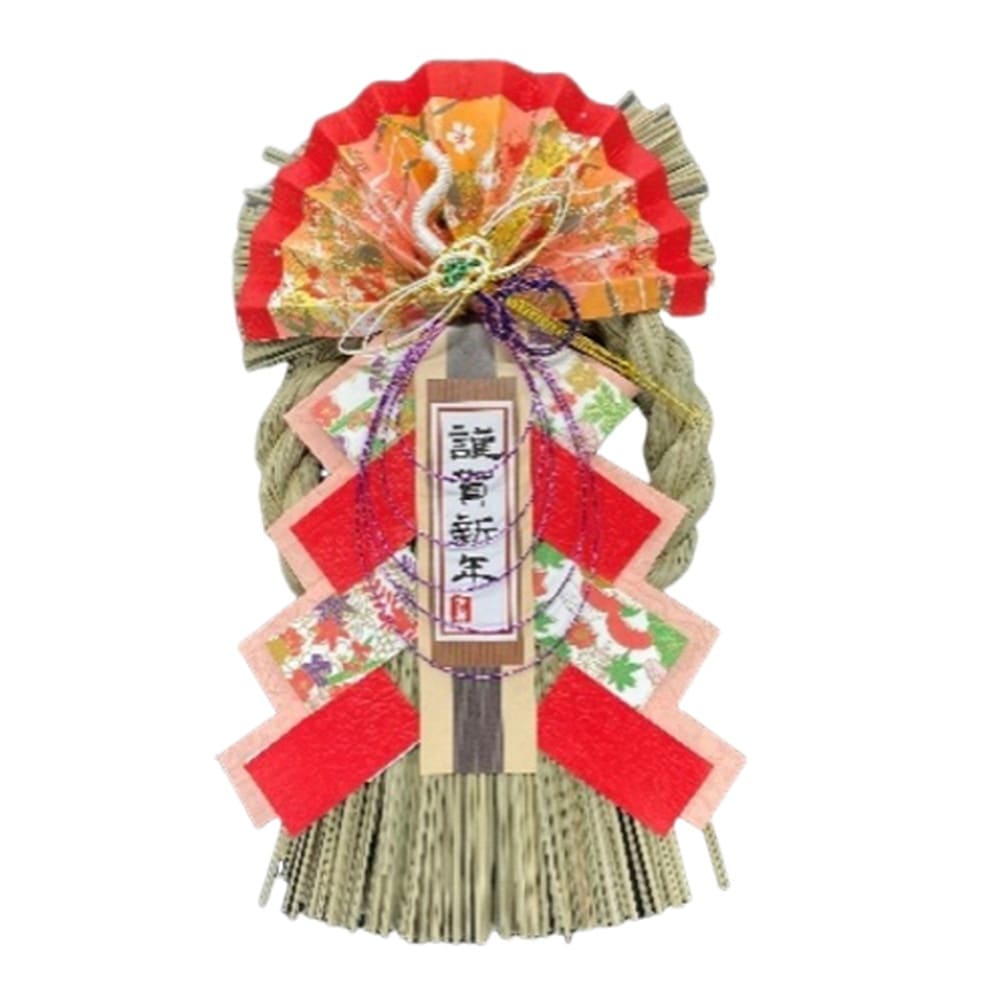 正月飾り 秀〆 リース(春鶴)▼返品不可 1個入り