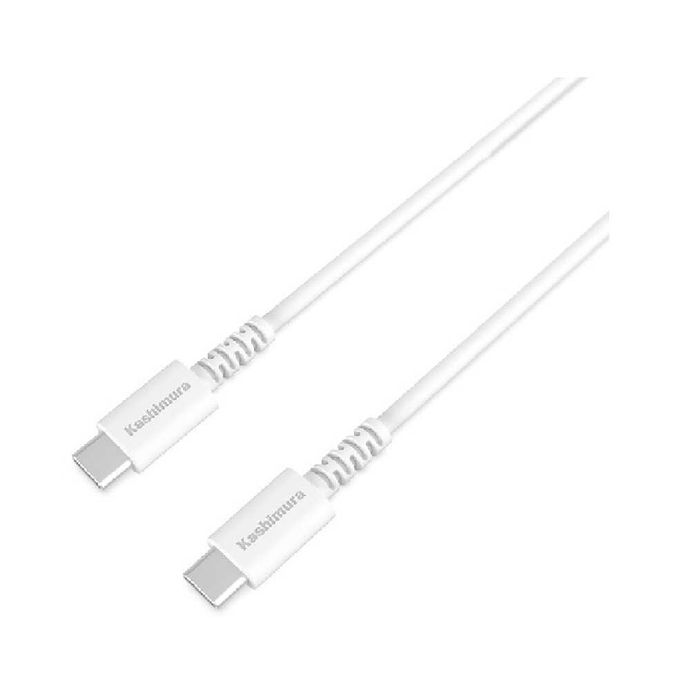 カシムラ USB充電&同期ケーブル2m C-C WH AJ644 ホワイト