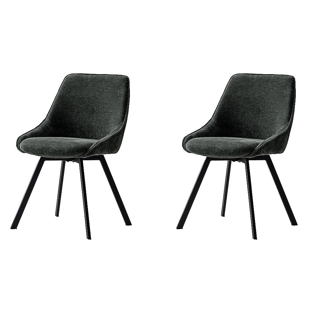 回転チェア ハースト 2脚 CH-A5086-2 ダークグレー メーカー直送 ▼返品・キャンセル不可【他商品との同時購入不可】