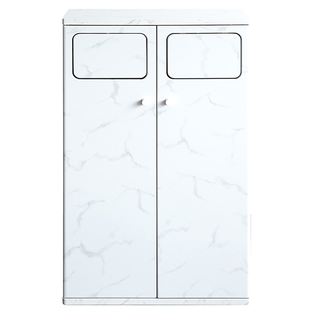 ダストボックス エンプロー DB-802R 大理石柄ホワイト メーカー直送 ▼返品・キャンセル不可【他商品との同時購入不可】