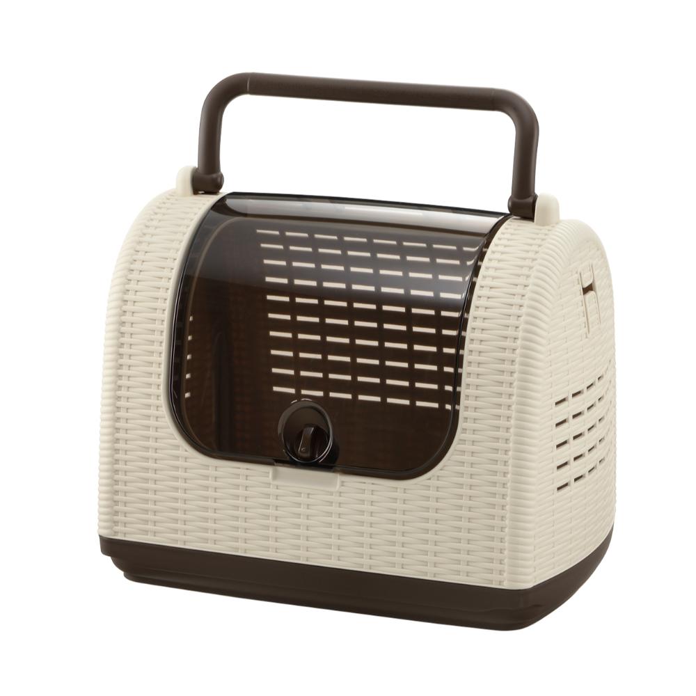 ラタンキャリー アイボリー メーカー直送▼返品・キャンセル不可【他商品との同時購入不可】