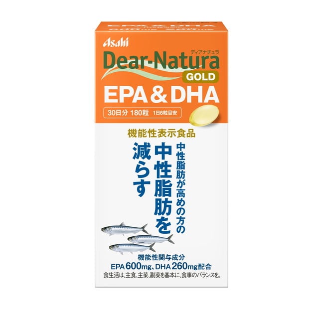 ◆【機能性表示食品】アサヒ ディアナチュラゴールド EPA&DHA 30日分(180粒)