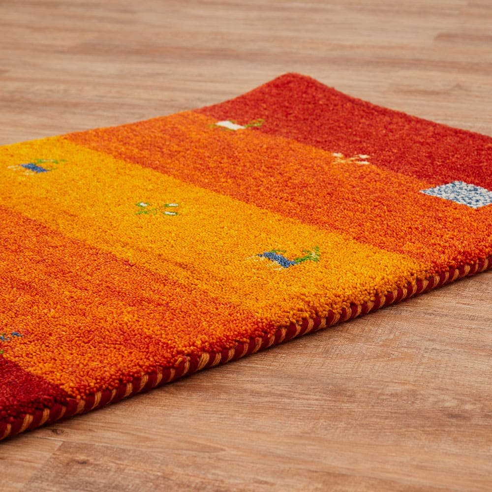 プレセール20%OFF】北欧 ラグ ギャベ ラディ200x300cm オレンジ