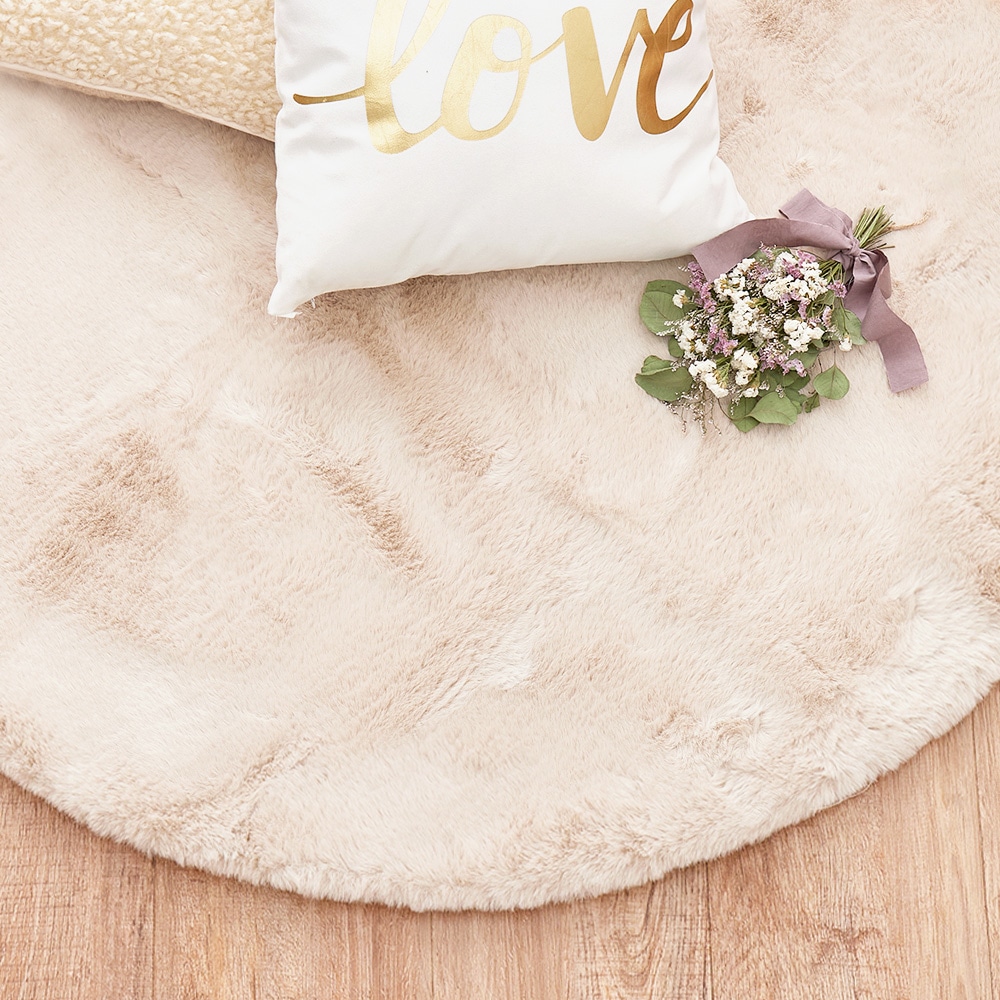 ラビットファータッチラグ ラパン 直径140cm ベージュ メーカー直送  