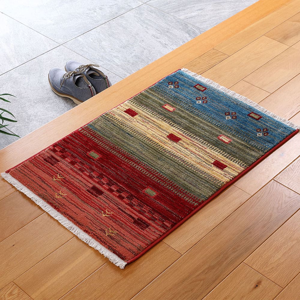 トルコ製 ウィルトン織の玄関マット RAKKAS 70×125cm メーカー直送 ▼返品・キャンセル不可【他商品との同時購入不可
