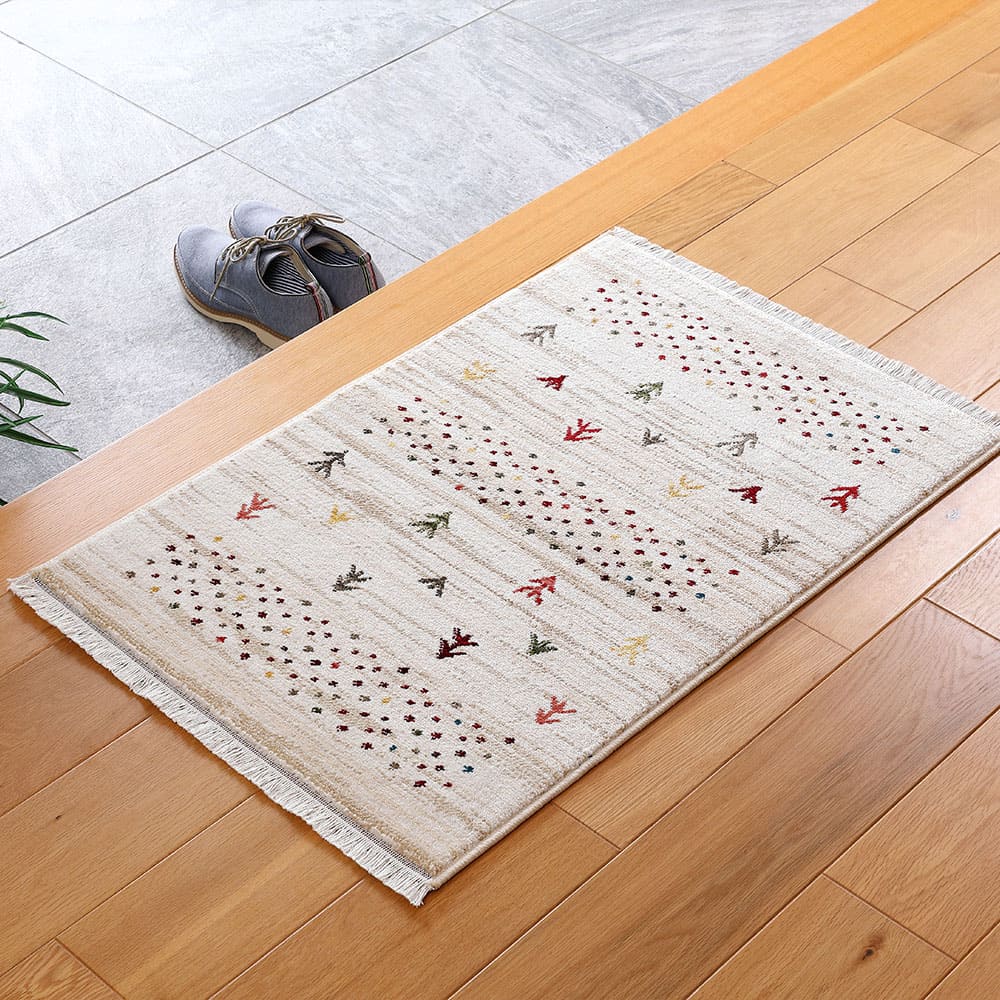 トルコ製 ウィルトン織の玄関マット RAKKAS 70×125cm メーカー直送 ▼返品・キャンセル不可【他商品との同時購入不可