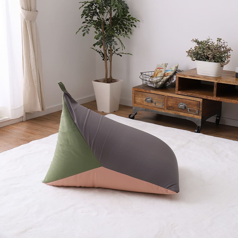 カラーが選べるリラックスビーズクッション グレー/ベージュ メーカー直送 ▼返品・キャンセル不可【他商品との同時購入不可】