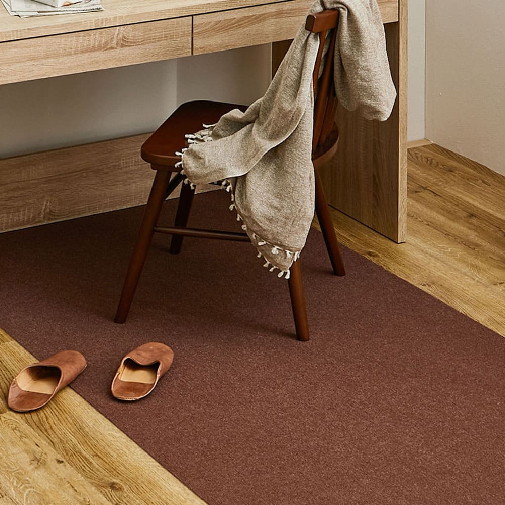 吸着チェアマット 滑りにくい フリーカット ブラウン 90×180 メーカー直送 ▼返品・キャンセル不可【他商品との同時購入不可】