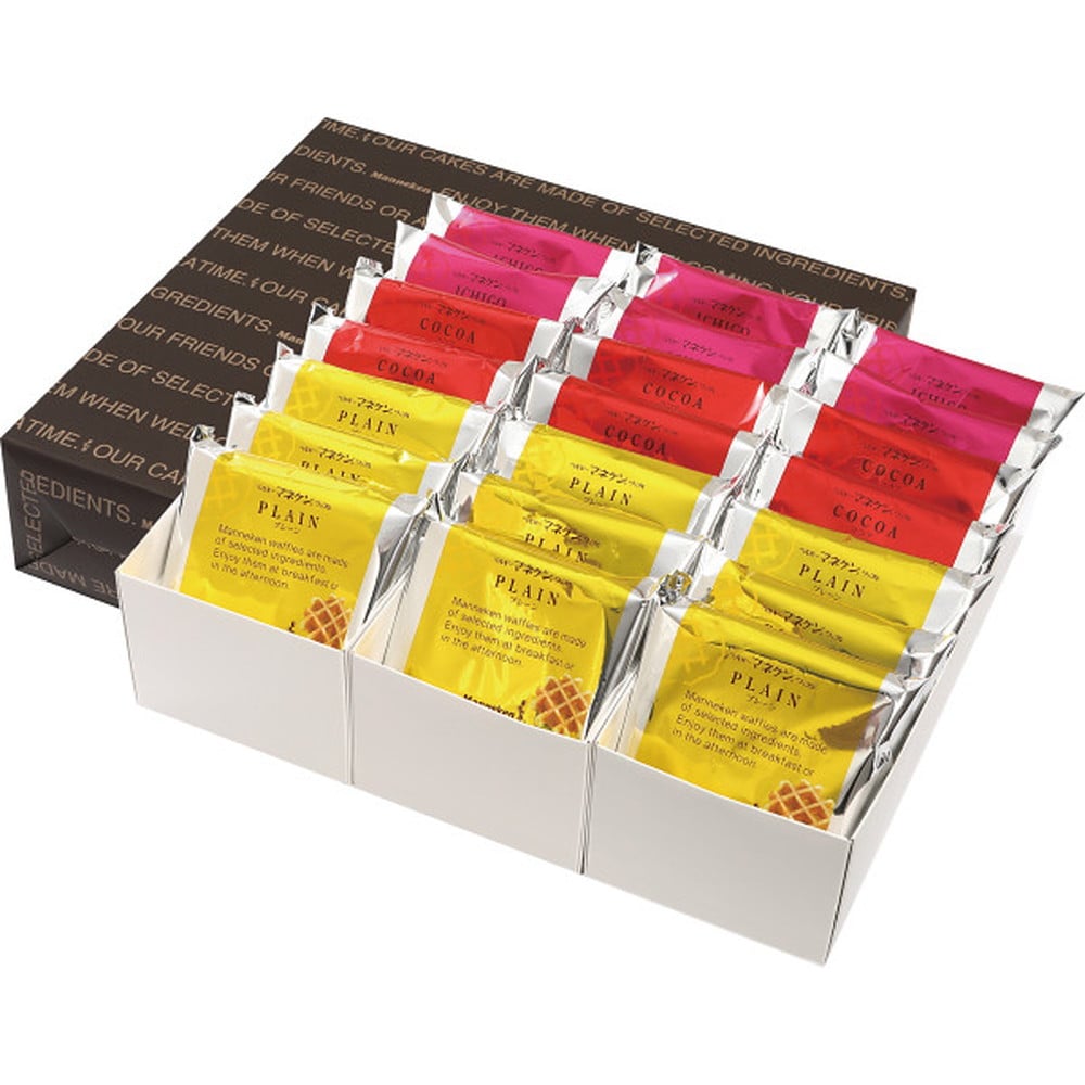 ◆◆マネケン ワッフルギフトセット(21個) メーカー直送 ▼返品・キャンセル不可【他商品との同時購入不可】