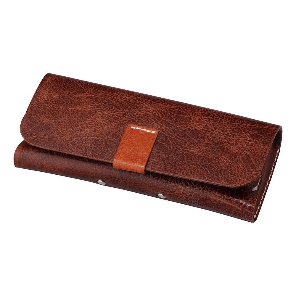 メガネケース HFD-18 BR本革 094320 【直送品】 返品・キャンセル・他商品と同時購入は不可