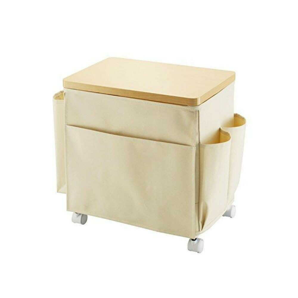 不動技研 Tサイドテーブルワゴン ホワイト ホワイト