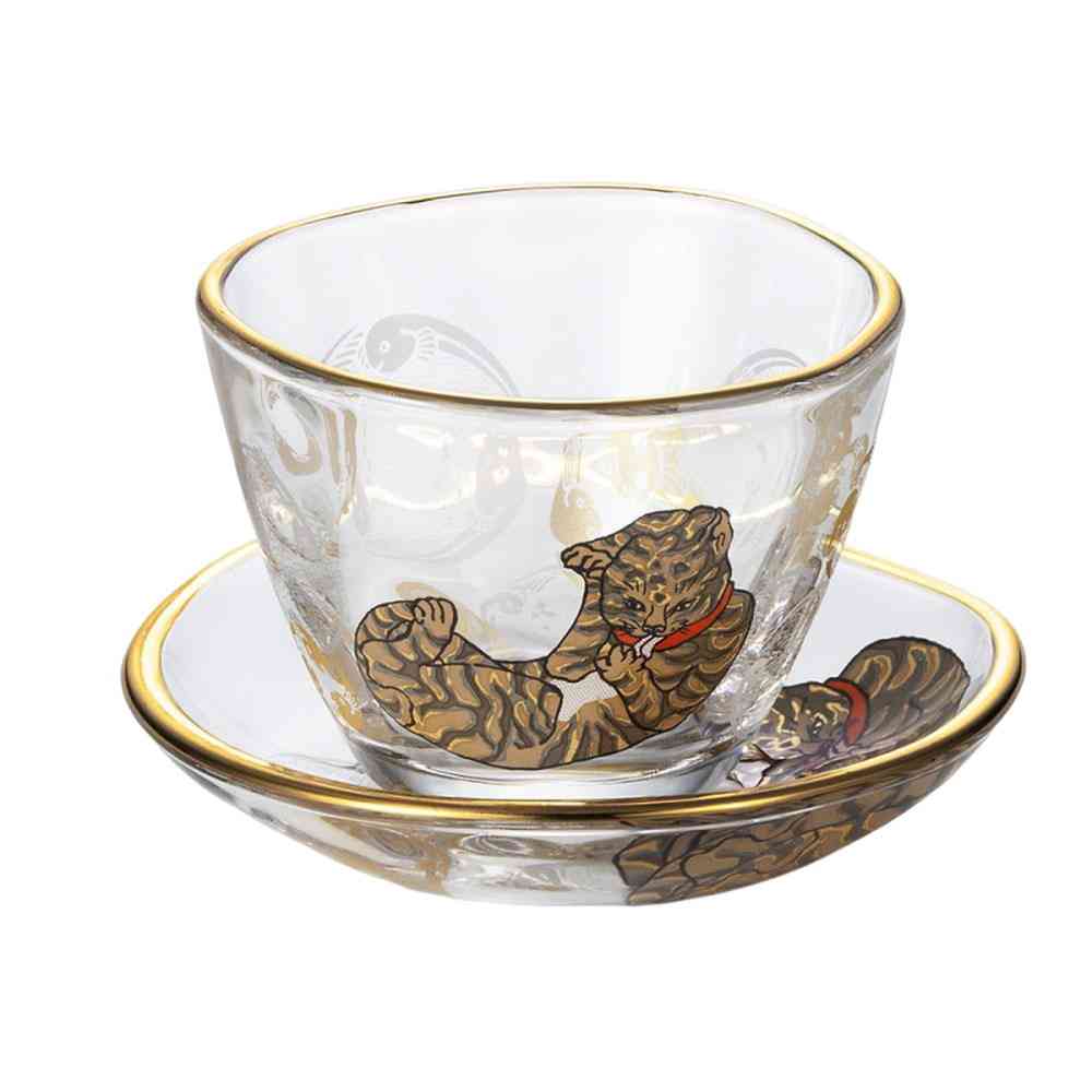 アデリア プレミアムニッポンテイスト 盃&豆皿セット トラ 90ml盃1個×豆皿1枚