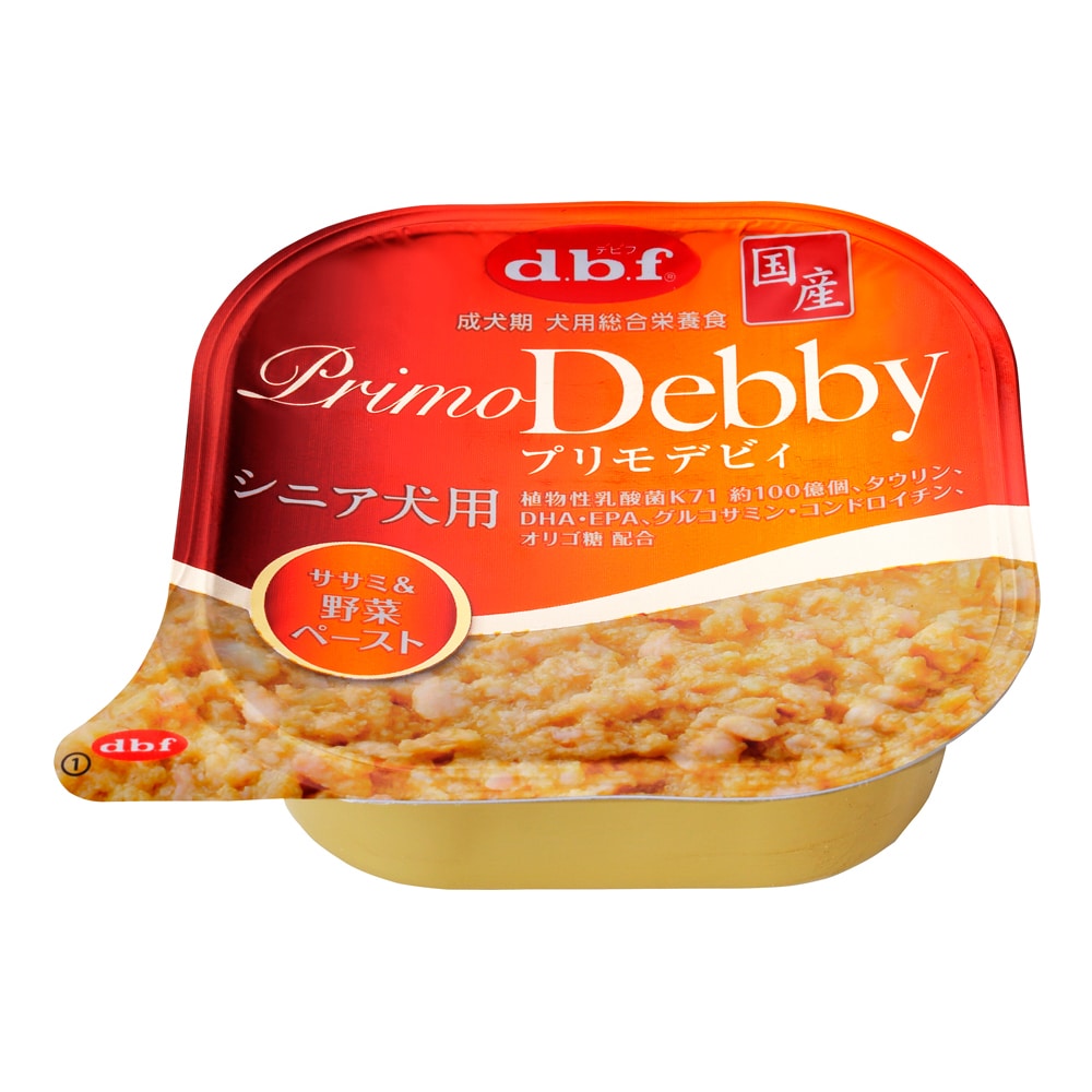 デビフペット プリモデビィ シニア犬 ササミ&野菜ペースト 95g