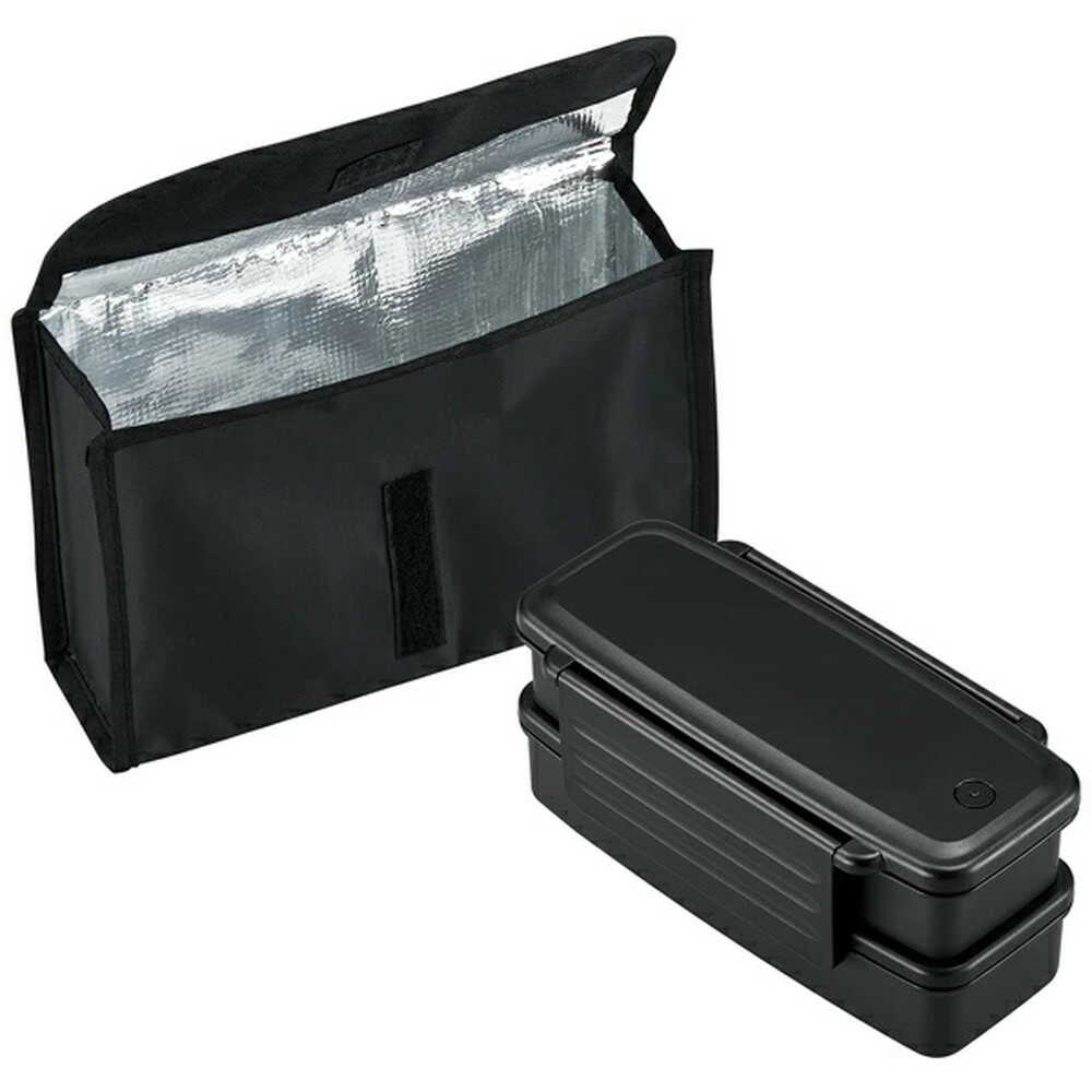 オーエスケー BLCランチボックス二段保冷ケース付 ブラック ブラック