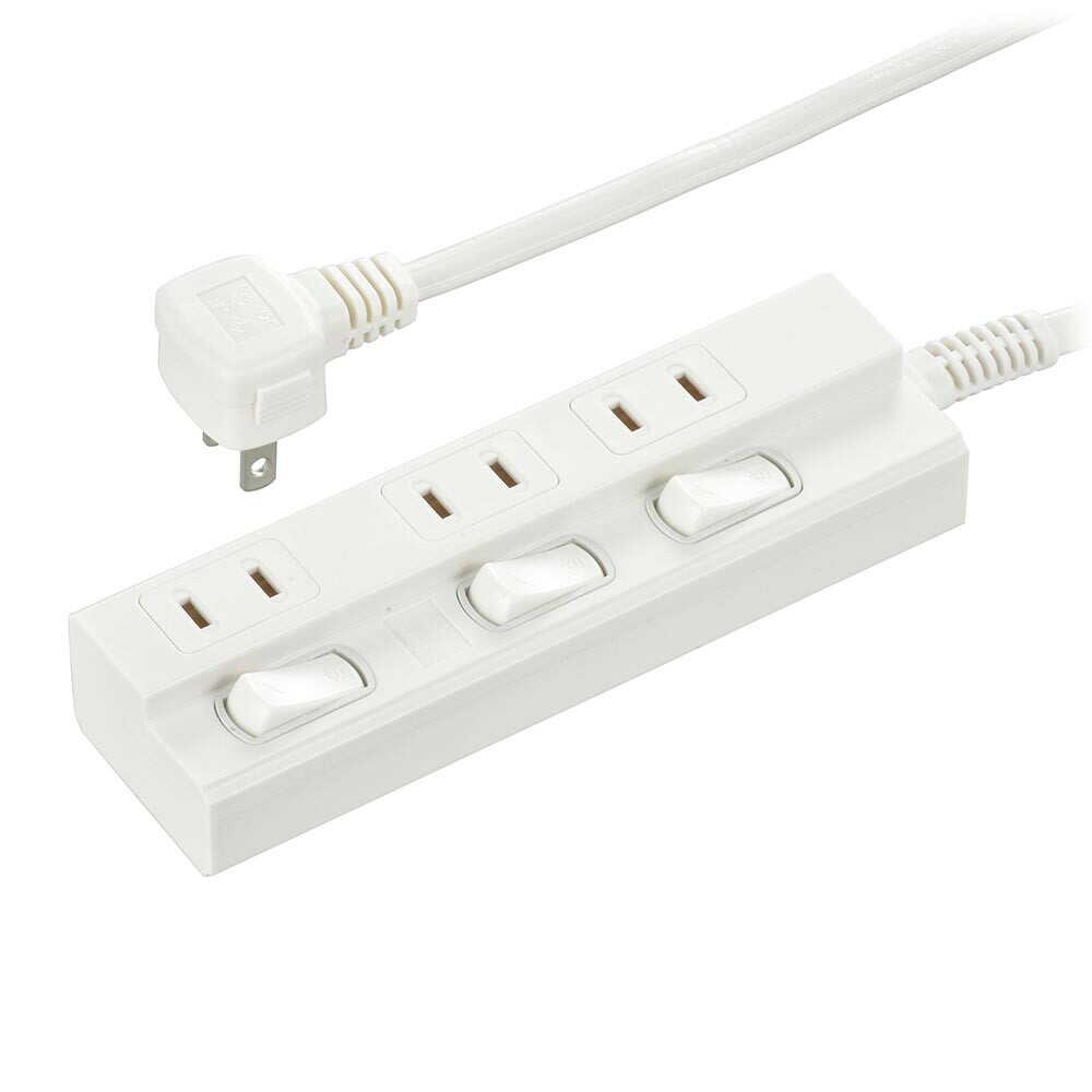 オーム電機 節電タップ 3個口 5m ホワイト