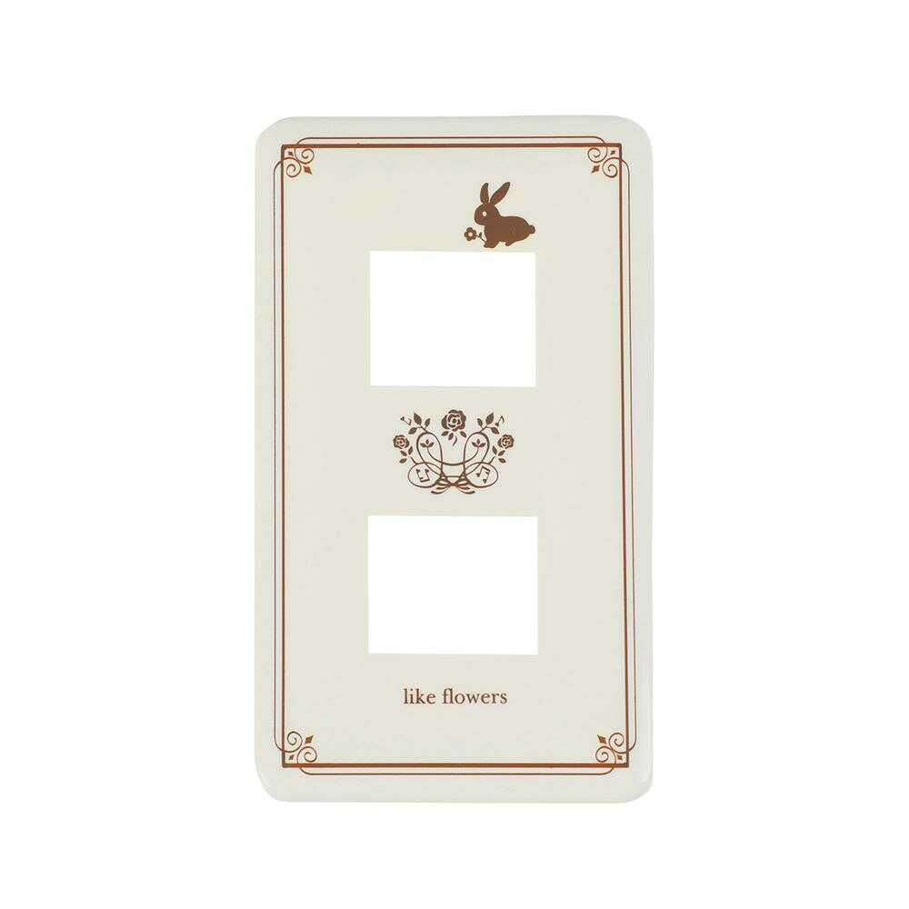 オーム電機 プレート ウサギ ホワイト