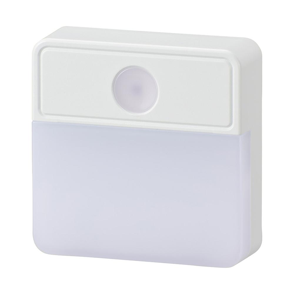 オーム電機 LED明暗センサー式ナイトライト ホワイト ホワイト