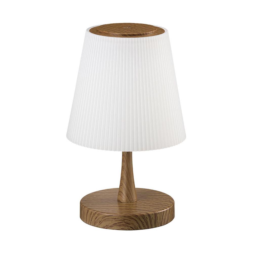 オーム電機 LEDタッチライト 調光式 電球色 ブラウン