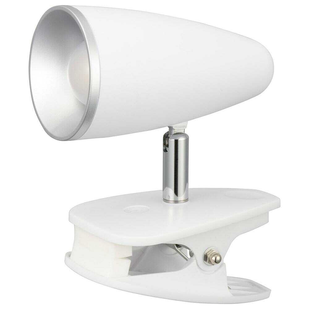 オーム電機 LEDクリップライト 昼白色 1個 ホワイト