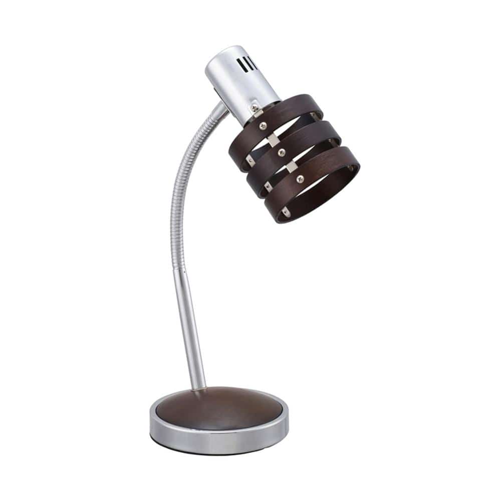 オーム電機 テーブルスタンド E17口金 電球別売 ダークブラウン